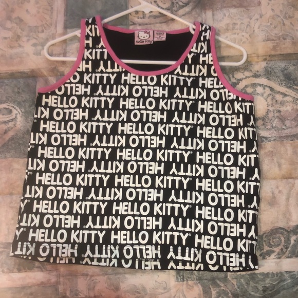 COPY - HELLO KITTY SANRIO WOMENS TANK TOP SIZE MEDIUM PINK BLACK AND WHITE KAWA… - Picture 11 of 11